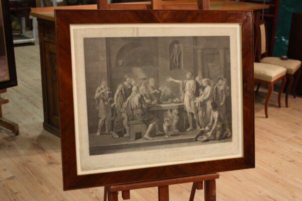 19th Century French Engraving by Avril from the painting "The magnanimité of Lycurgus" - Image 4