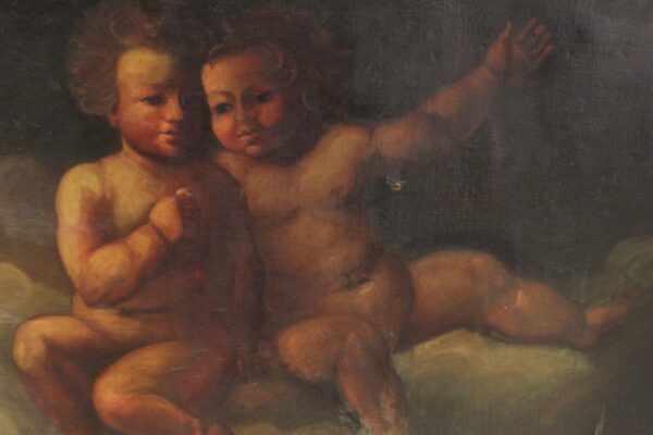 18th Century Large French Painting depicting Little Angels - Image 6