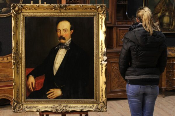 19th Century French Painting "Portrait of a Gentleman" - Image 2