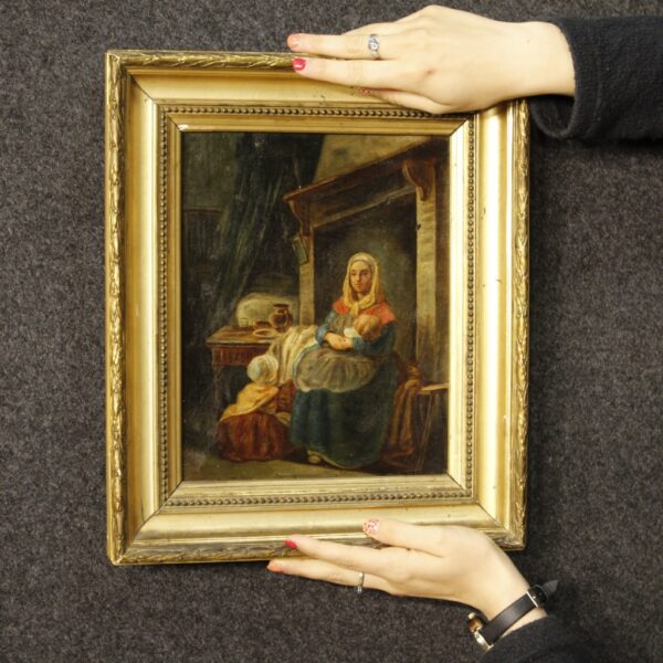 19th Century French Painting depicting an Interior Scene - Image 5