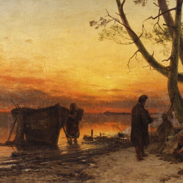 19th Century Flemish Painting depicting a Landscape - Image 6