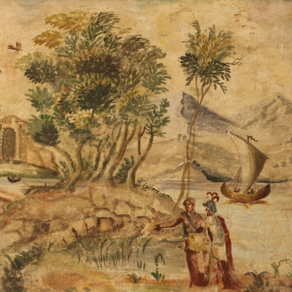 Early 20th Century Neoclassical Italian Painting depicting a Landscape - Image 3