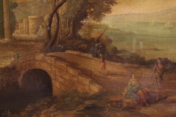 20th Century Large Spanish Painting depicting a Landscape - Image 4