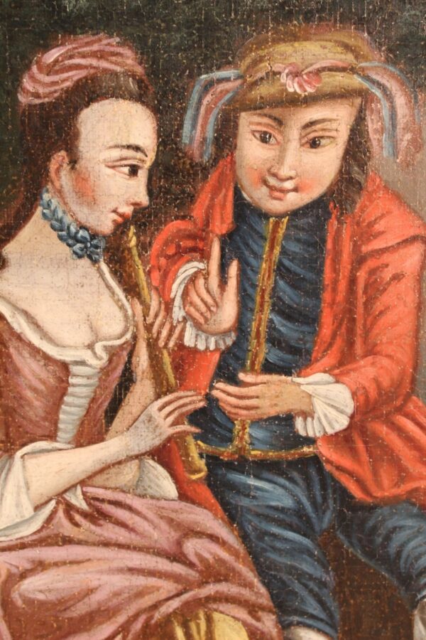 Early 19th Century Painting depicting a Romantic Landscape with Figures - Image 4
