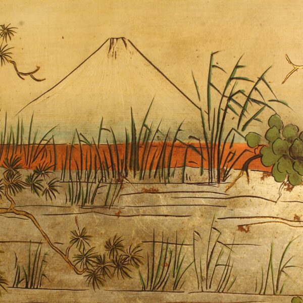 20th Century Orientalist Painting depicting a Landscape and Characters with Horses - Image 5