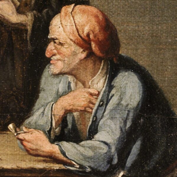 19th Century Flemish Painting depicting an Interior Scene - Image 5