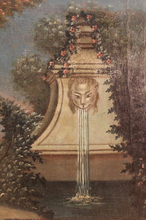 Early 19th Century Painting depicting a Romantic Landscape with Figures - Image 5