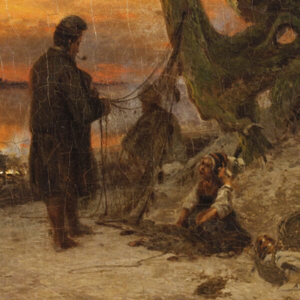 19th Century Flemish Painting depicting a Landscape - Image 3