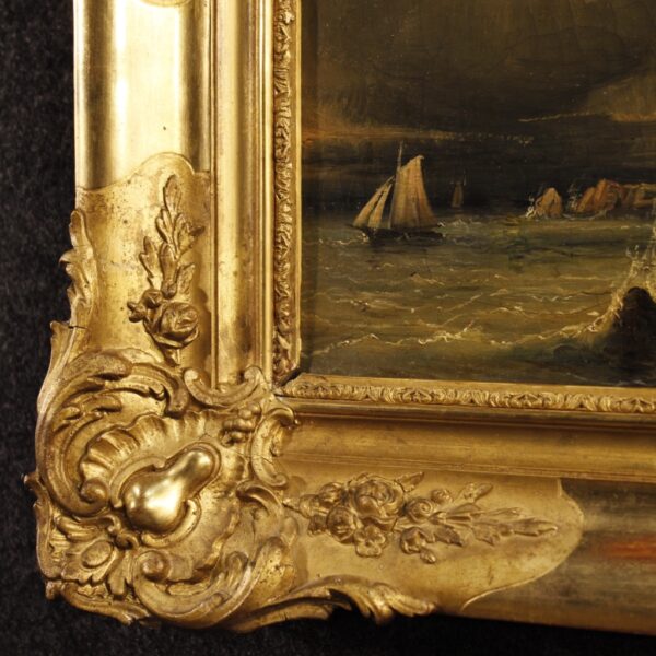 19th Century French Romantic Seascape Painting - Image 2