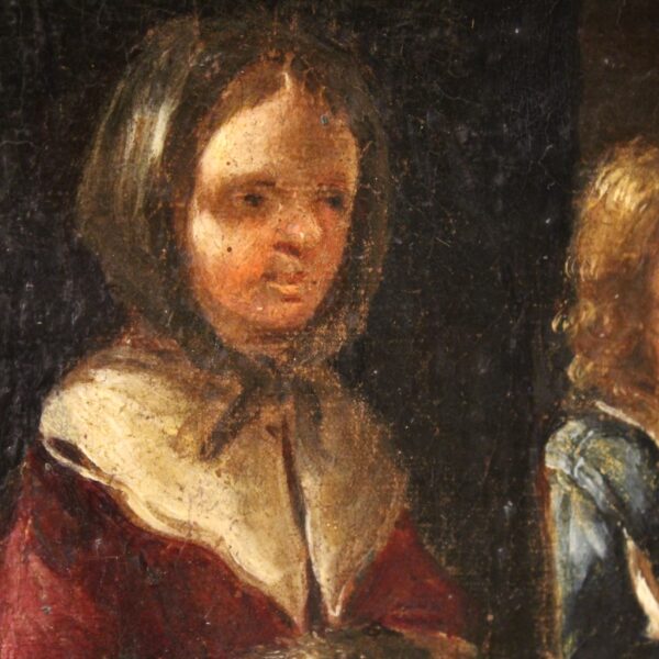 18th Century French Painting depicting an Interior Scene with Children - Image 8