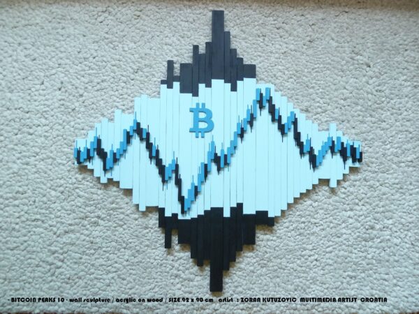 Bitcoin Peaks 10 - Wall Sculpture - Image 8