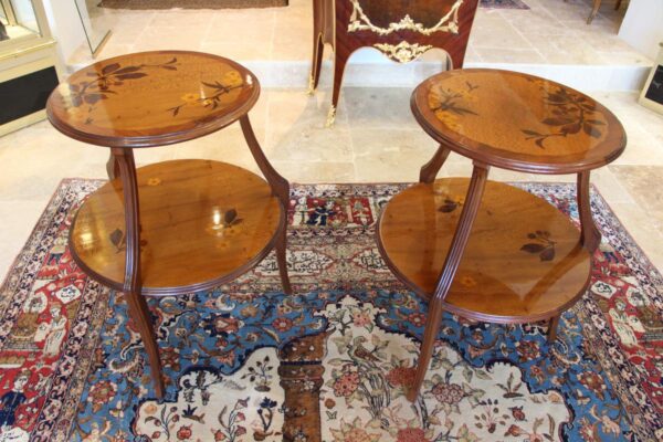 Pair of Tea tables by Louis Marjorelle Circa 1900 ( France ) - Image 4