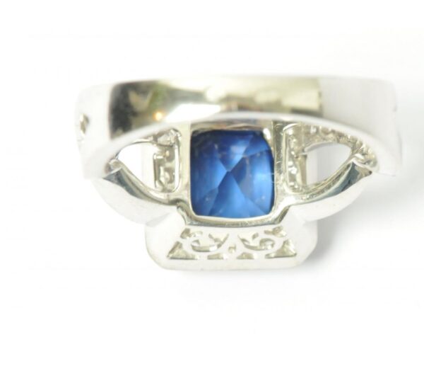 Sapphire & Diamond White Gold Ring - Image 3