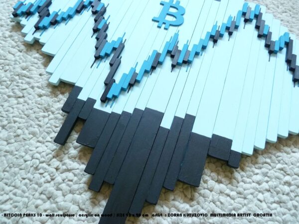 Bitcoin Peaks 10 - Wall Sculpture - Image 7