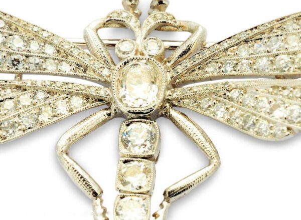 1900's Dragonfly Diamond Brooch - Image 2