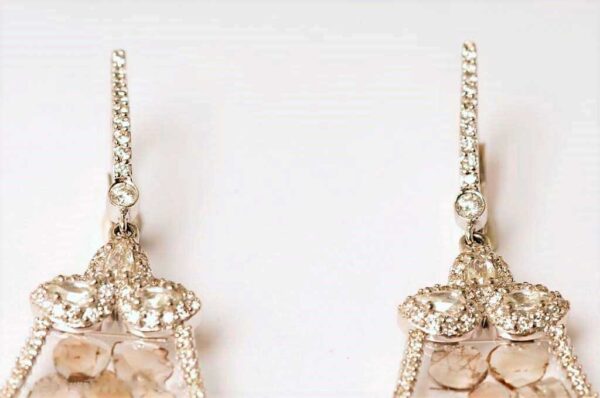 Pair of Diamond Earrings "Slice". - Image 2