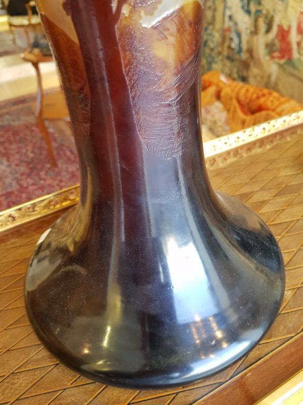 Large Vase signed Emile Gallé ( France ) - Image 7