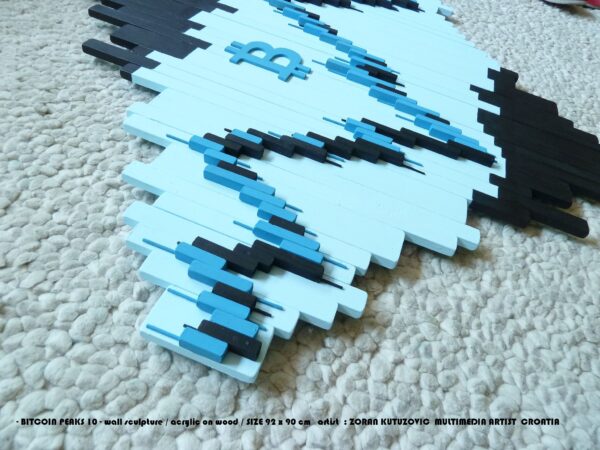 Bitcoin Peaks 10 - Wall Sculpture - Image 6
