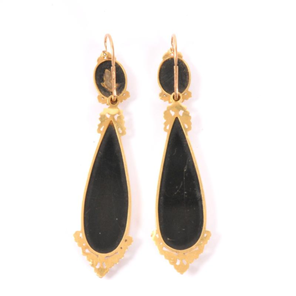 Napoleon III Period - 19th Century - Very Rare Micro-Mosaic Earrings - Image 4