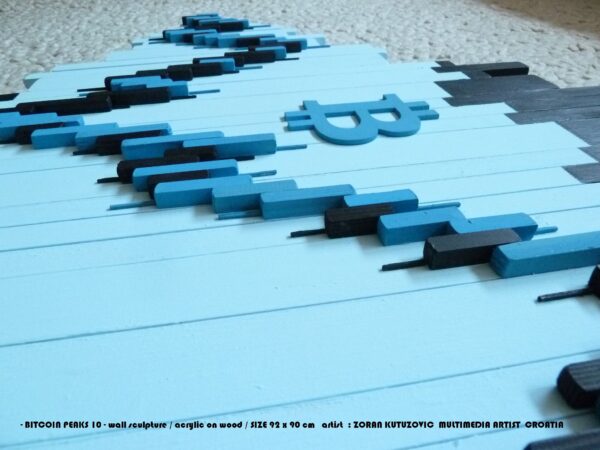 Bitcoin Peaks 10 - Wall Sculpture - Image 3