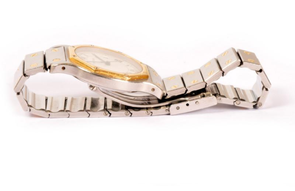 Cartier Santos Watch - Gold & Steel - Image 5