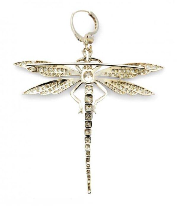 1900's Dragonfly Diamond Brooch - Image 5