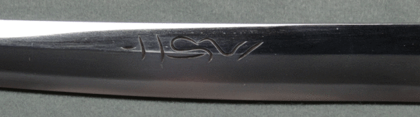19th Century unsigned polished Tanto with engravings - Image 6