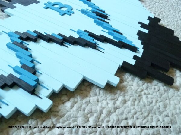 Bitcoin Peaks 10 - Wall Sculpture - Image 5