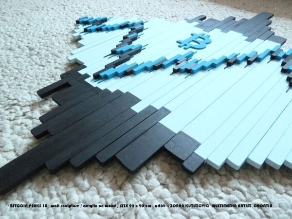 Bitcoin Peaks 10 - Wall Sculpture - Image 4