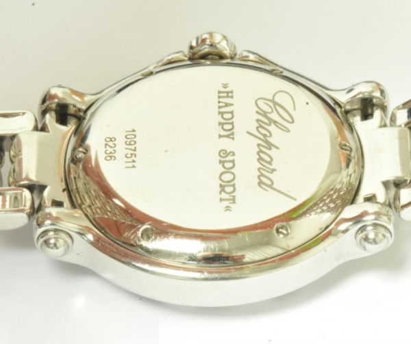 Happy Sport Chopard Lady Watch - Steel & Diamonds - Image 3