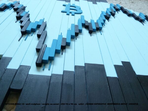 Bitcoin Peaks 10 - Wall Sculpture - Image 2