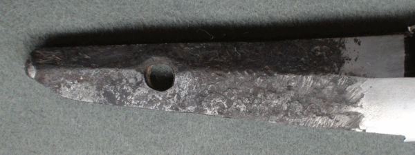 19th Century unsigned polished Tanto with engravings - Image 10
