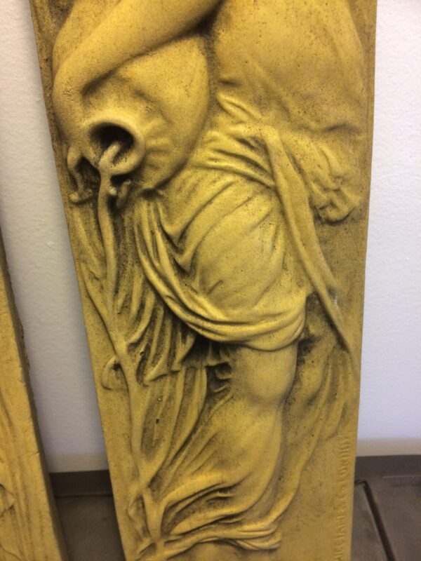 Pair of Stone High Relief Reproduced after the "Fontaine des Innocents" in Paris - Image 3