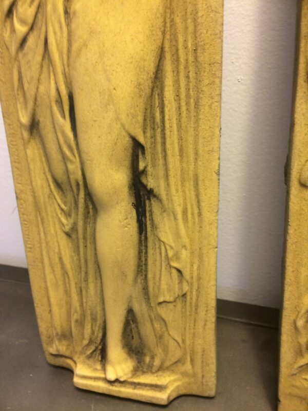 Pair of Stone High Relief Reproduced after the "Fontaine des Innocents" in Paris - Image 6