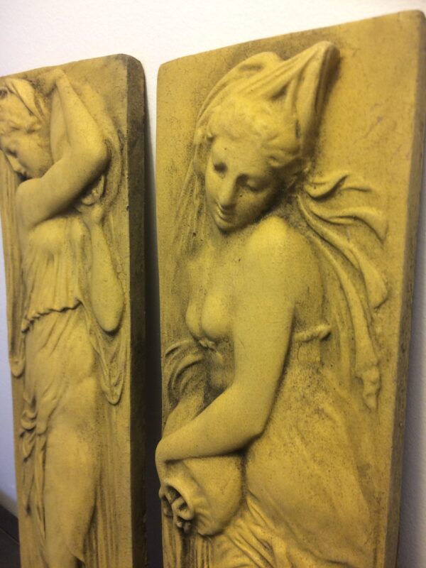 Pair of Stone High Relief Reproduced after the "Fontaine des Innocents" in Paris - Image 7