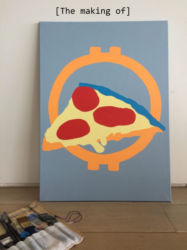The Pizza Was Good - Acrylic on Canvas - Image 2