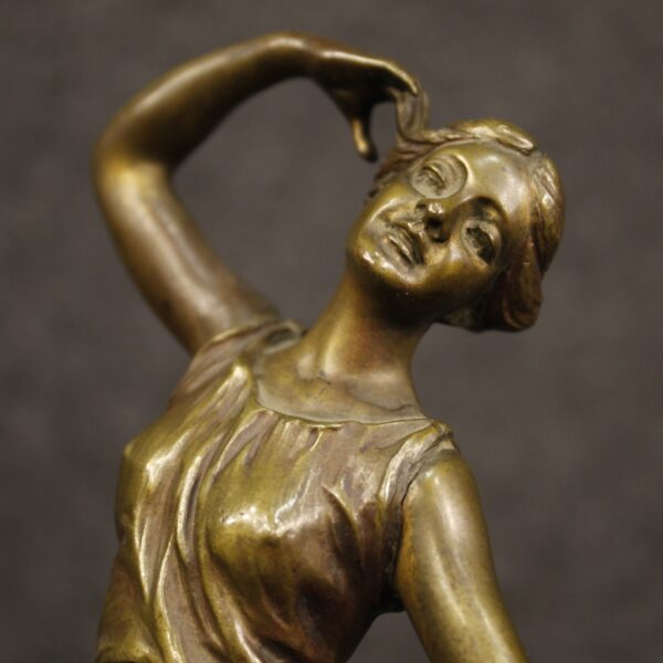 20th Century Italian Bronze Bell Sculpture with Dancer - Image 2
