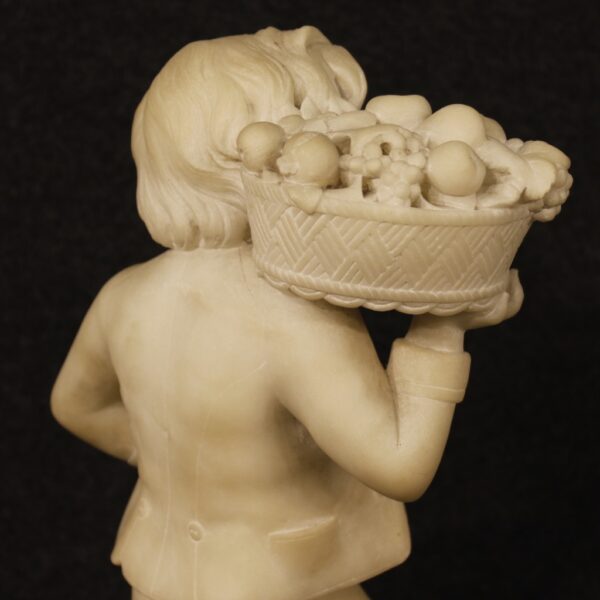 Early 20th Century French Alabaster Sculpture depicting Autumn - Image 2