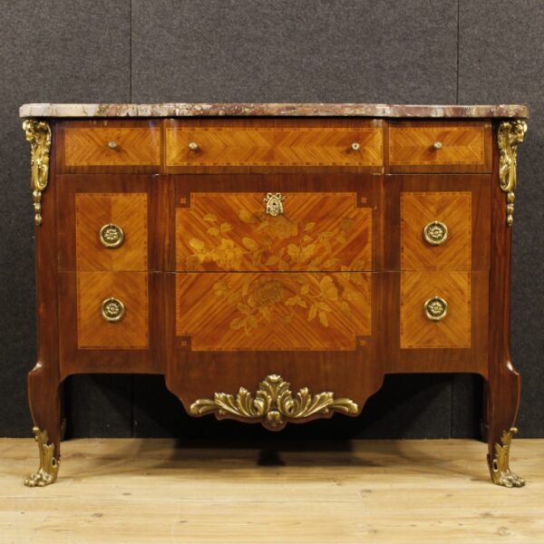 Early 20th Century French Inlaid Dresser with Marble Top - Image 7
