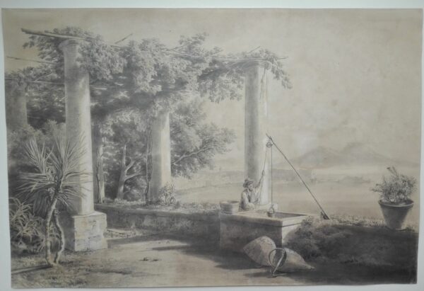 1856 Drawing of Naples, Italy - Image 2