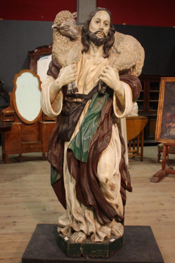 17th Century French large Wooden Statue of Jesus - Image 3