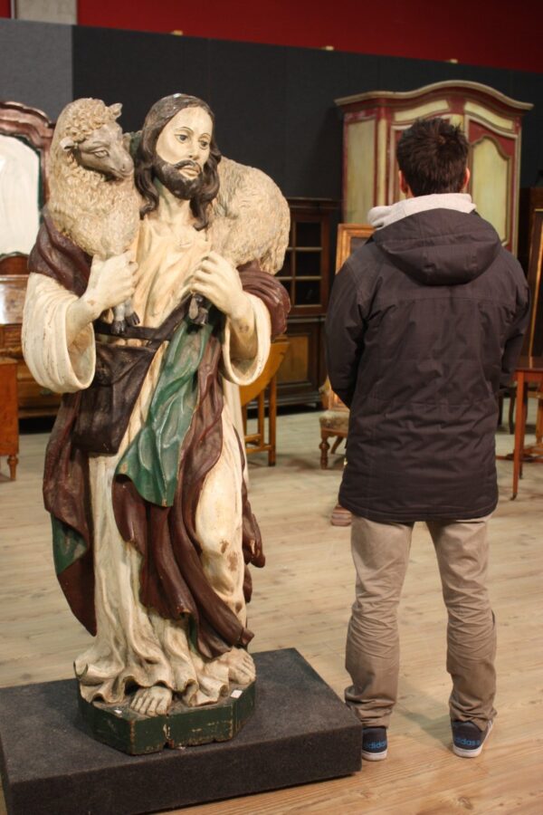 17th Century French large Wooden Statue of Jesus - Image 6