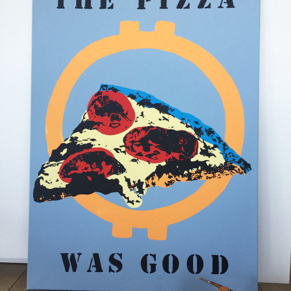 The Pizza Was Good - Acrylic on Canvas - Image 4
