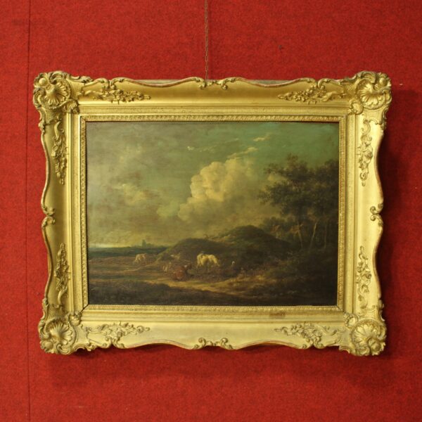 19th Century Pair of French Paintings depicting Landscapes - Image 6