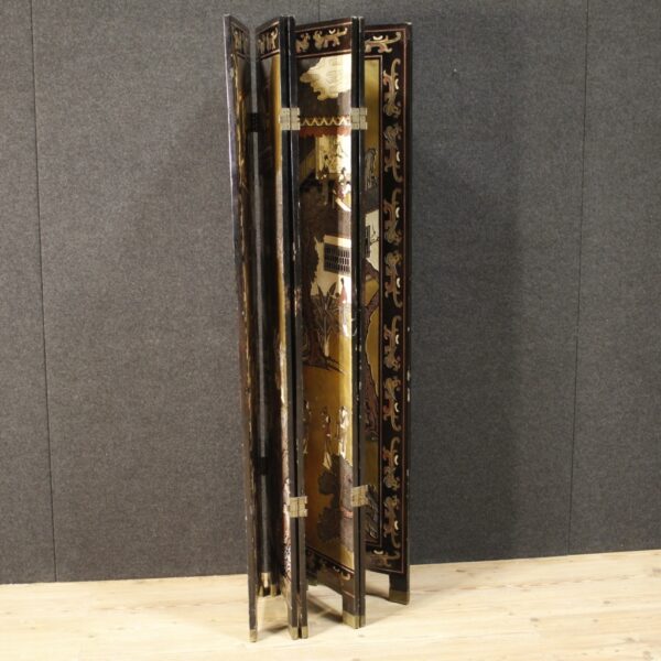 20th Century French Painted Chinoiserie Screen - Image 5
