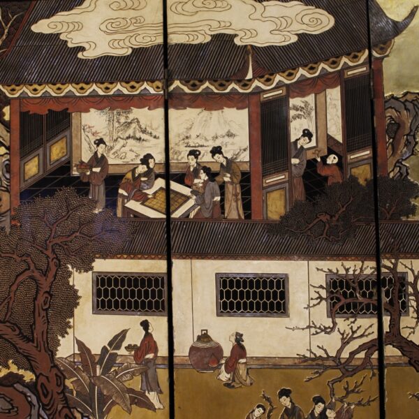 20th Century French Painted Chinoiserie Screen - Image 3