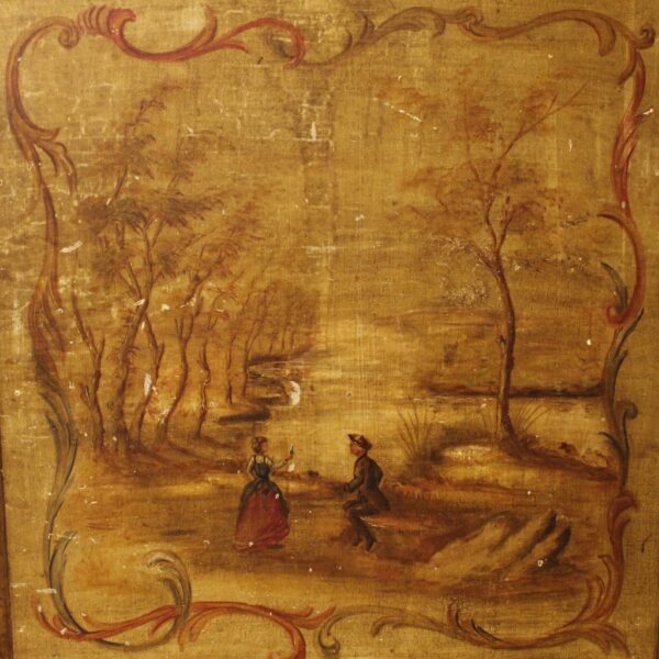20th Century Venetian Lacquered, Gilded and Painted Trumeau - Image 4