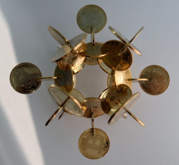 Geometric Coin Sculptures «BITCOIN-SYMBOL OF THE MODERN WORLD» by 5Ksana - Image 4