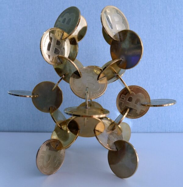 Geometric Coin Sculptures «BITCOIN-SYMBOL OF THE MODERN WORLD» by 5Ksana - Image 5